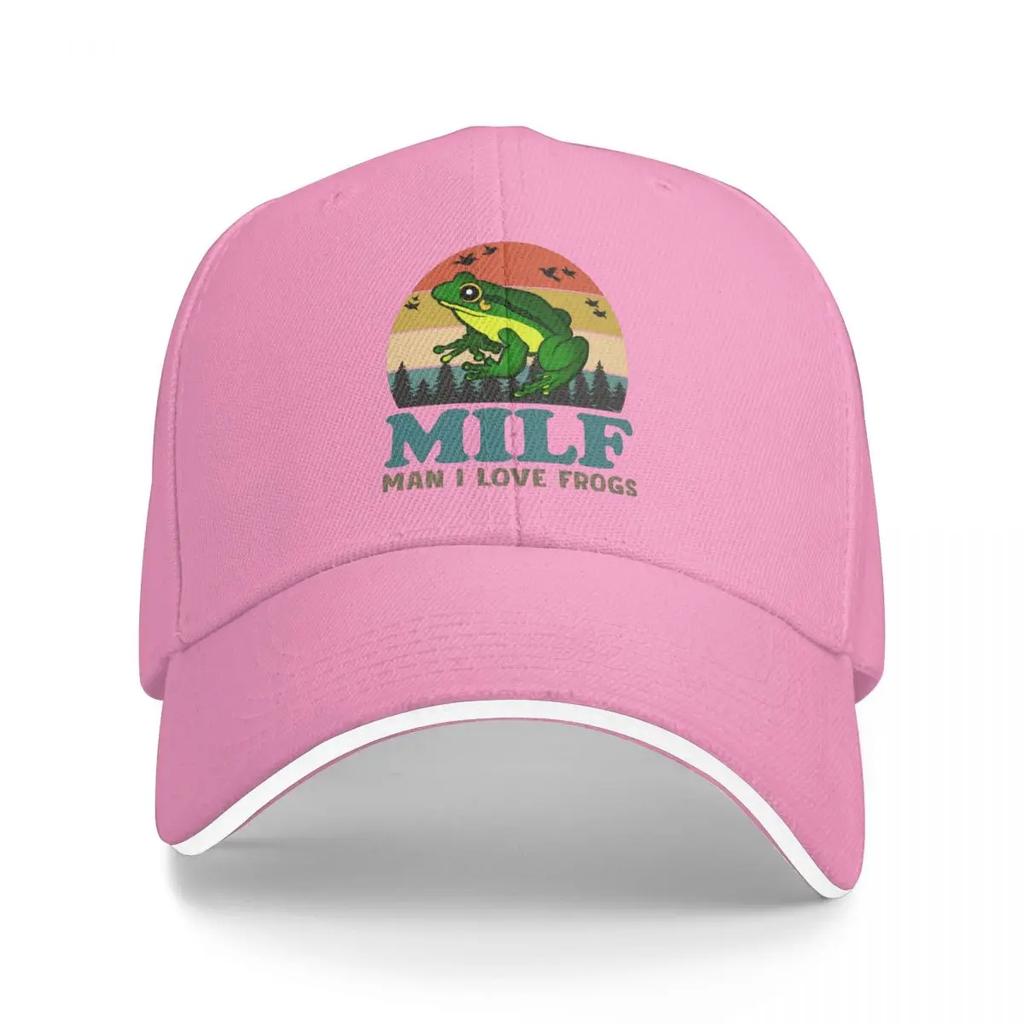 Baseball Caps MILF Funny Man I Love Frogs Graphic Unisex Outdoor Spring Hats