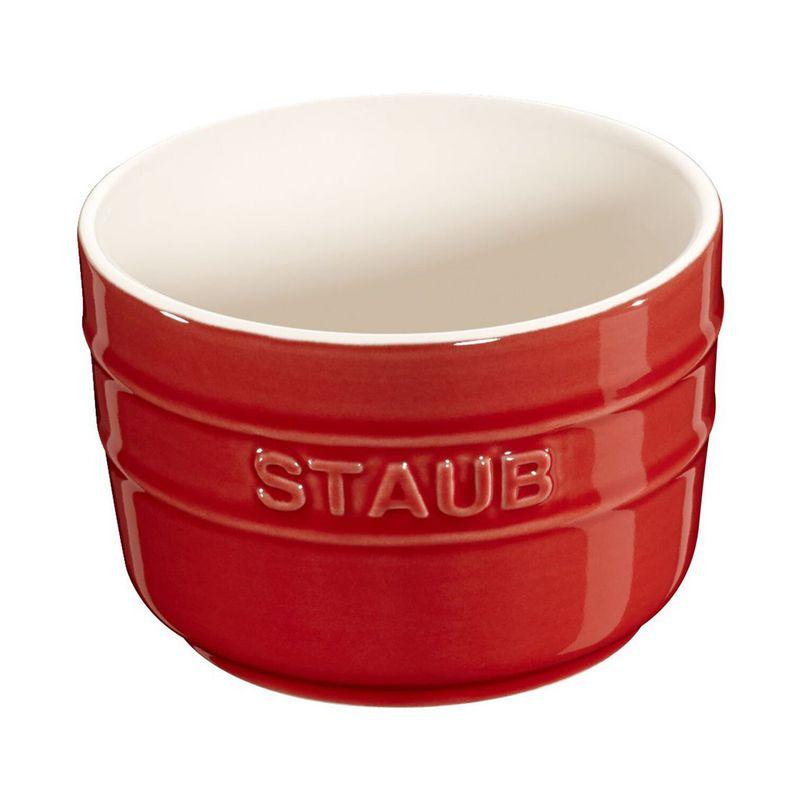 Staub Ceramic Mini Round Ramkin Set of 2 (Cherry Red)
