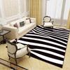 Modern Zebra Animal Pattern Carpet Mat Black White Striped Rug Minimalist Non-slip Large Area Home Decoration for Living Room