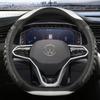 D Shape Car Steering Wheel Cover For VW Sharan Passat Caddy Touran Tiguan 2015-2021 Teramont Atlas T-Roc T-cross 2017-2021 2023