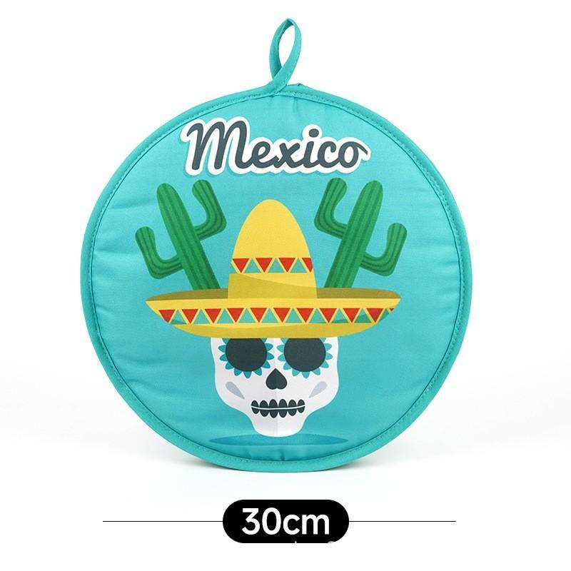 Tortilla Warmer Pouch Round Thickened Insulated Fabric Bag Keep Food Warm For Burrito Pancake Kitchen Dining Party Use