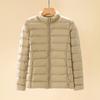 New light and thin stand-up collar down jacket women's short light and large size slim white duck down autumn and winter jacket