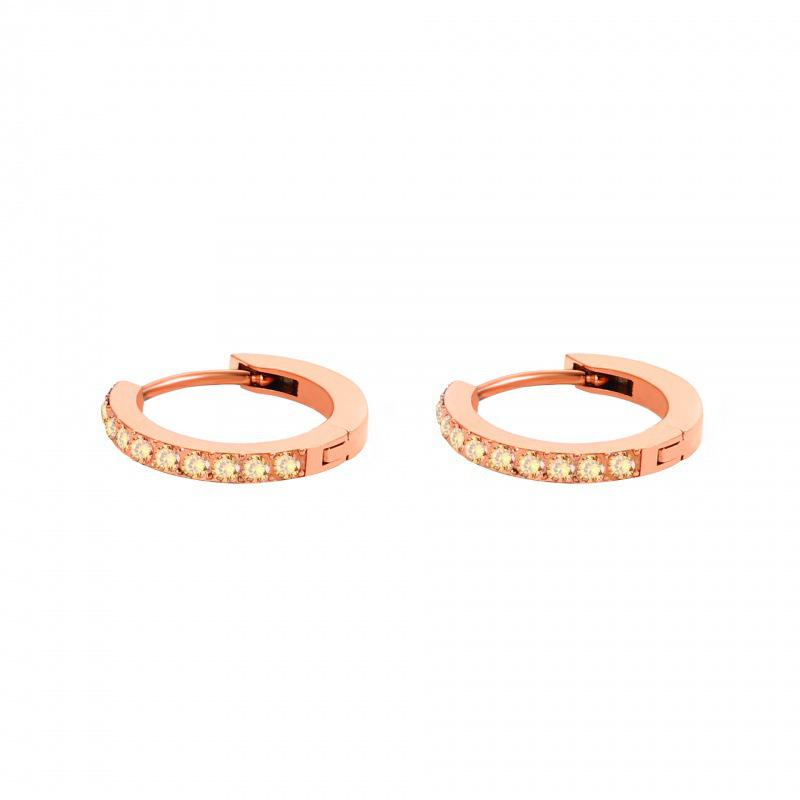 

улица. Серьги Delan из титановой стали с кристаллами класса люкс Gold Color