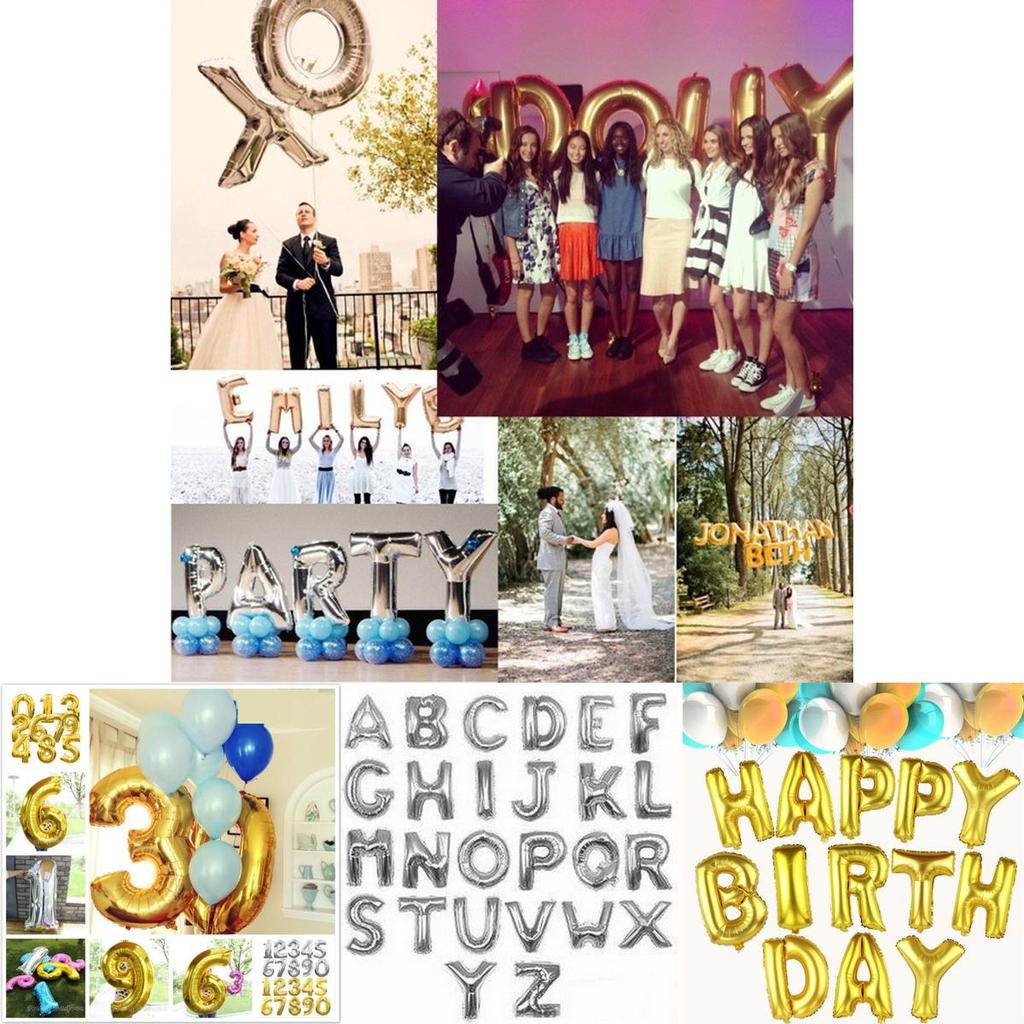 Elegant 40 Inch Gold And Silver Number Foil Balloons For Kids Birthday Parties
