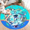 Tappeto Rotondo ASTRO BOT, Tappeto per Soggiorno Camera da Letto Divano Sala Giochi Decorazione, Tappetino Antiscivolo