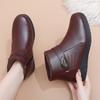 Thickened Fleece Lined Winter Boots Soft Bottom Anti Slip Shoes Elderly Women Comfortable Warm Shoes