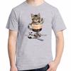 Fashion Tops  Tshirt New Arrival Goods Little Cat In Cup Graphic T Shirts High Quality Short Sleeve Tee Cotton Printed Tshirt