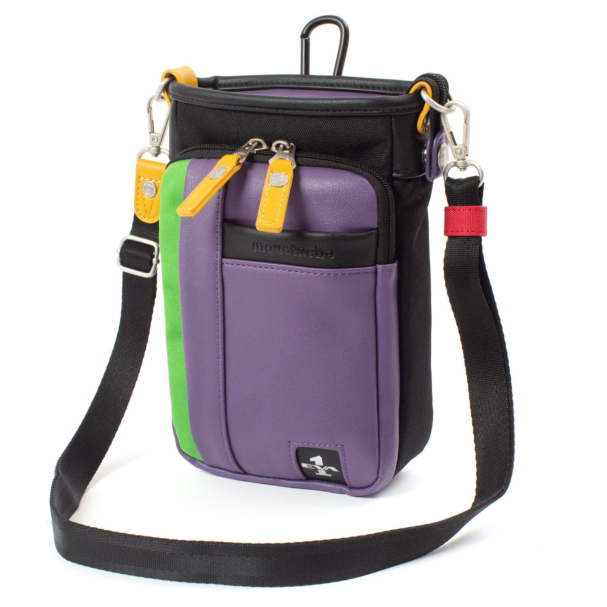 

Moustache Evangelion Collaboration Mini Shoulder Scissor Synthetic Leather and Bag, 2-Way Bag, Polyester, JEZ-4485 (Purple) фіолетовий