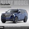 1:24 Cadillac Escalade SUV Alloy Car Die-cast Metal Model Business Car Sound and Light Desktop Collection Decoration Gift Boy Display Ornaments