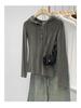 Stylish Slim-Fit Grey Half-Zip Hoodie for Women - 2025 Autumn/Winter Collection