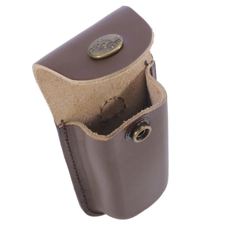 Coffee Colored Head Layer Cowhide Knife Cover, Knife Sheath, Folding Knife Cover, Leggings, Waist Hanging Knife Protective Cover