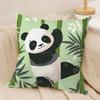 Cute Panda Cushion Cover Soft Plush Throw Pillow Cover  DoubleSided Decorative Cushion Case  Sofa Bedroom Home Decor