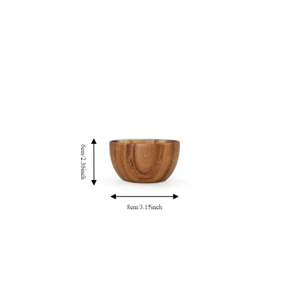 Container Natural Acacia Wood Kitchen Utensils Household Tableware Ramen Bowls Bowl Wooden Bowl 1