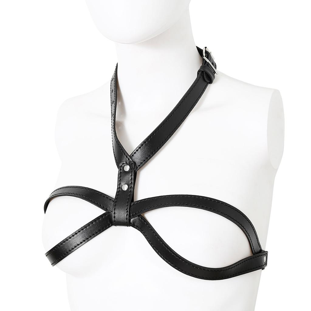 Sujetador erótico Brassiere Adulto Pecho Bdsm Atadura Lencería Sexy Juguete sexual para mujeres Cuero Excelente Strap-on Accesorios lesbianos