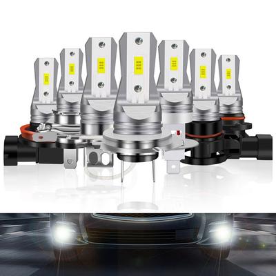 1PC 80W Car Headlight Mini H7 LED Bulb 1:1 Size Head Lamp Wireless 1800LM CSP LED Chips Fog Bulb 6000K White DC12V 24V Fanless