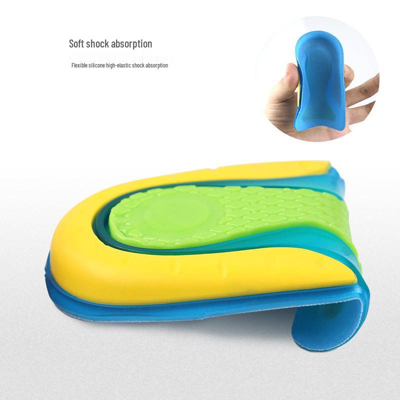 Unisex High-Elastic Shock-Absorbing Heel Pad for Plantar Pain Relief - Three-Color Sports Running Insert