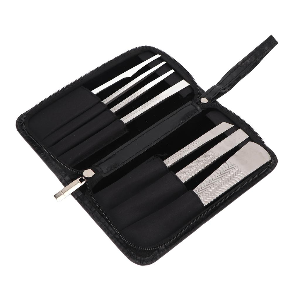 7-teiliges Pediküre-Messer-Professionelles Set Exfolierender Schaber Feilen-Set Fußnagelwerkzeug mit Aufbewahrungsetui