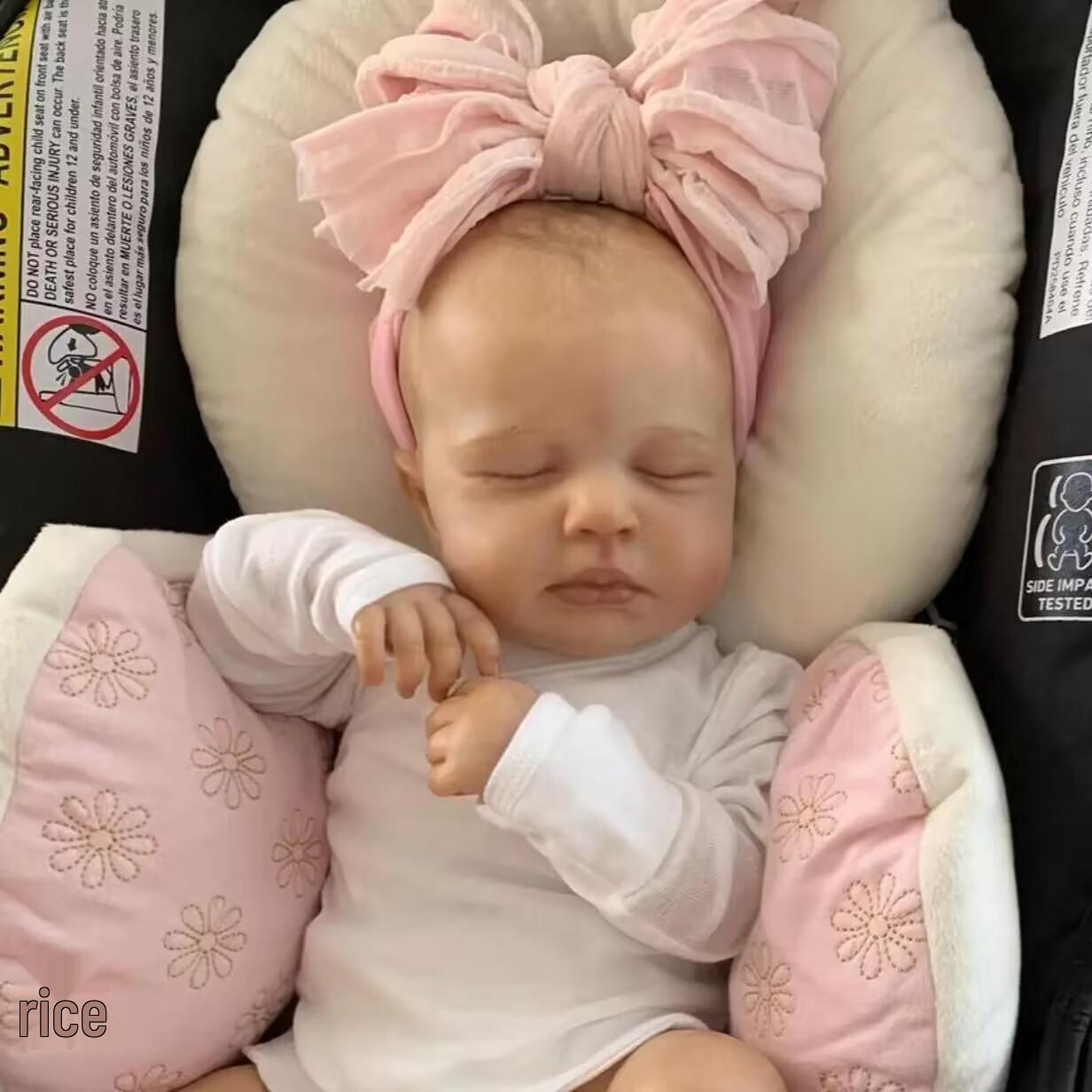 NPK 49cm Realistic Reborn Baby Doll Loulou with Visible Veins and Blood Vessels 49cm Cloth Body