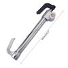 090E Car Extendable Double Hook Stainless Steel Steering Wheel Lock Clutch Pedal Lock
