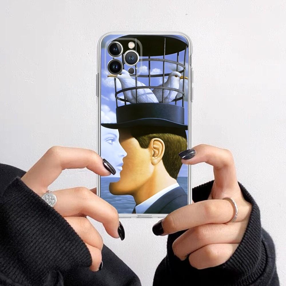 Rene Magritte Phone Case For iPhone 15 14 11 12 13 Mini Pro XS Max Cover 6 7 8 Plus X XR SE 2020 Funda Shell