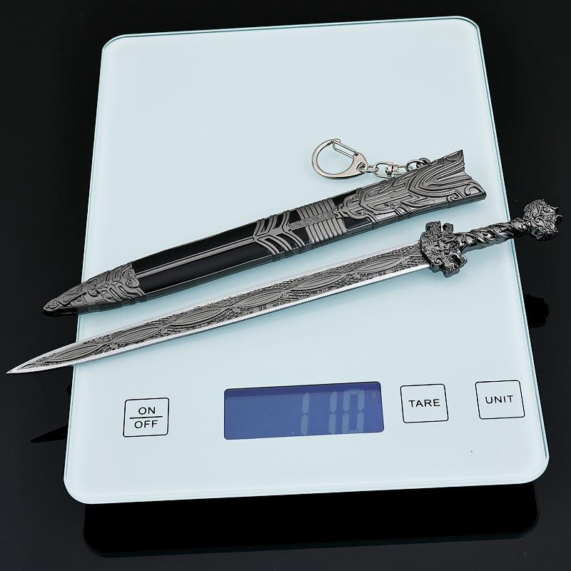 22Cm Chinese Ancient Cold Weapons Full Metal Craft Models Collectible Table Ornaments Cosplay Plaything Sword Birthday Present For Boy