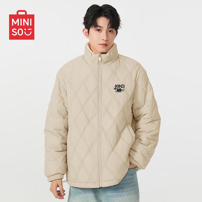 

MINISO Men s Plush Lined Winter Jacket 3XL