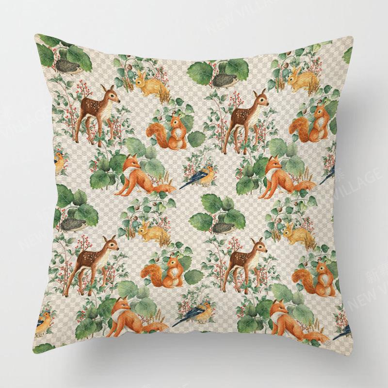 Home Decor Exotic Jungle Animals Pillow Covers For Home Pattern Cushion Cover Suitable For Sofa Bedroom Car Pillow Cover
