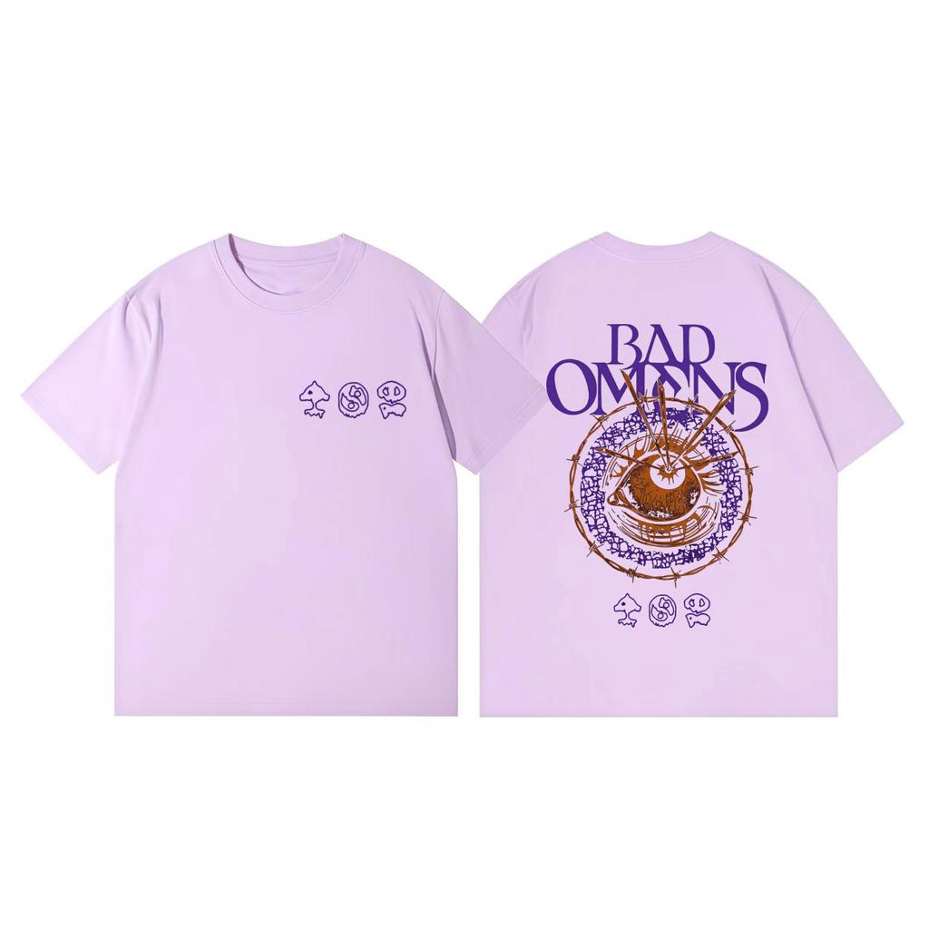 Rock Band Bad Omens Merch T Shirt Mens Womens Gothic Fashion Vintage Short Sleeve Tshirts Summer Casual Loose Cotton Tshirt