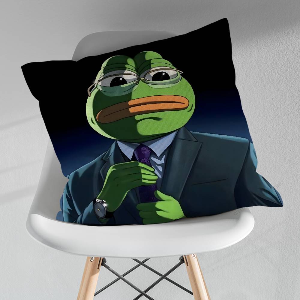 Frog Art PPepe Cartoon Pillow Case For 30x30cm45x45cm55x55cm For Home Bedroom Decoration And Protector