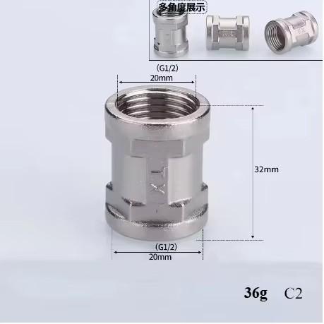 201/304 Stainless Steel 1/2", 3/4" BSP Threaded Plumbing Fittings (Reducing Elbow, Tee, Coupler, Butt Joint) - 1/2" BSP Male-Fem