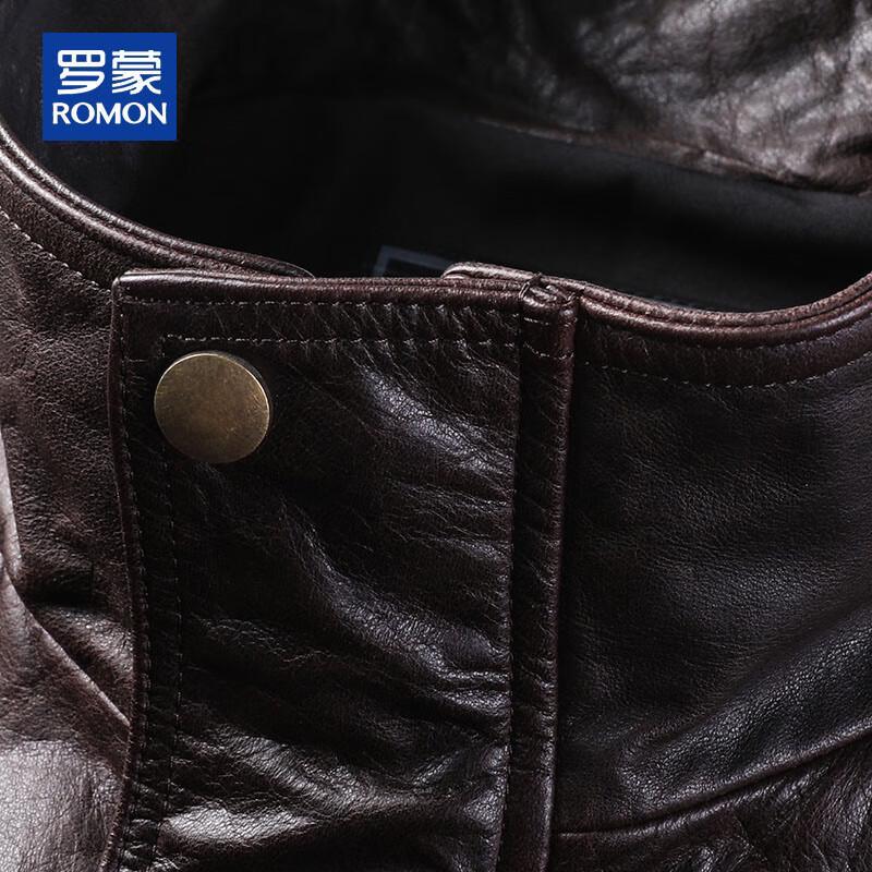 ROMON Men's Premium Leather Motorcycle Jacket