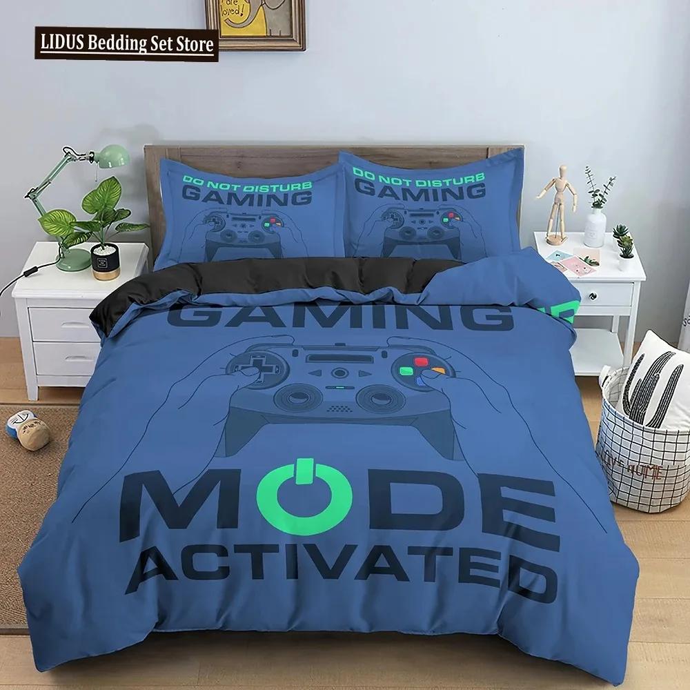 Gamepad Polyester Duvet Cover Set Colourful Button King Play Gamer Bedding Set Kid Teen Man Video Game For Child Game Room Decor