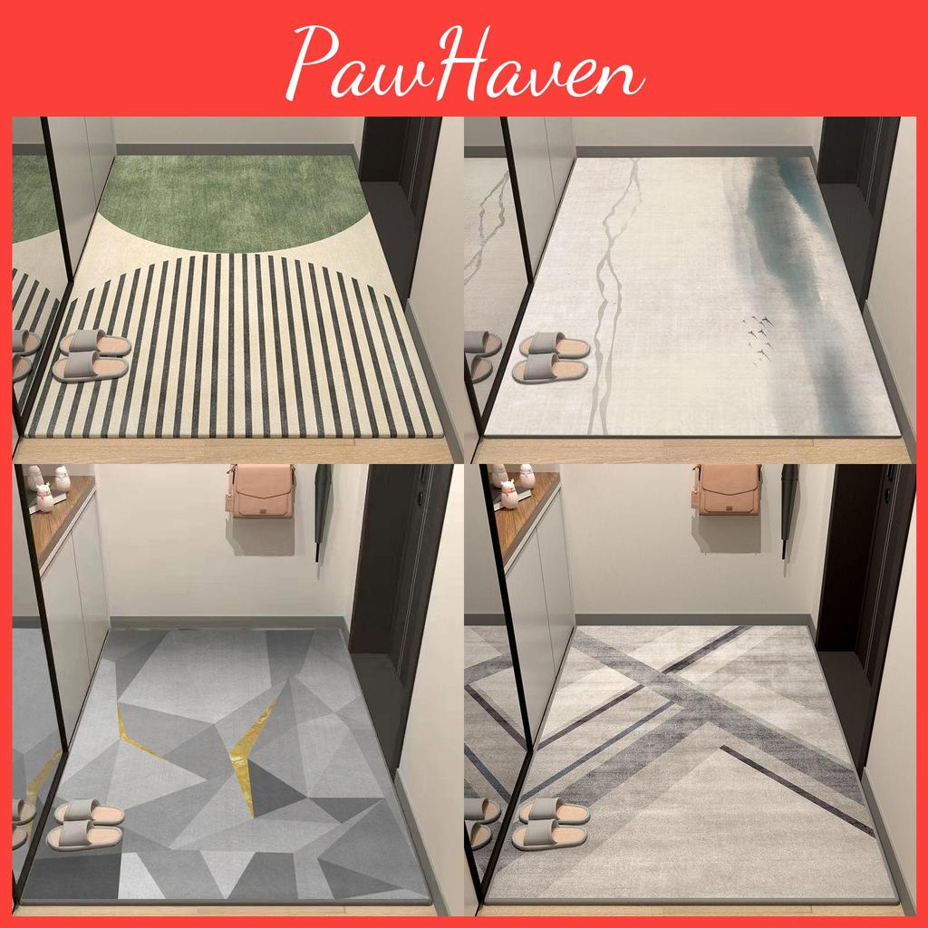Modern Entryway Minimalist Doormat With Polyester Fiber For Home Decor Entrance