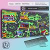 HYBXAXC Kids City Road Map XXL Mouse Pad Nonslip Gaming Desk Mat for Boys Educational Play Mat