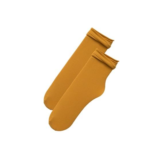 

1 пара женских носков средней длины с загнутыми краями в японском стиле, высокоэластичные, нескользящие, тонкие, мягкие, дышащие, впитывающие пот, не садятся, спортивные носки с начесом