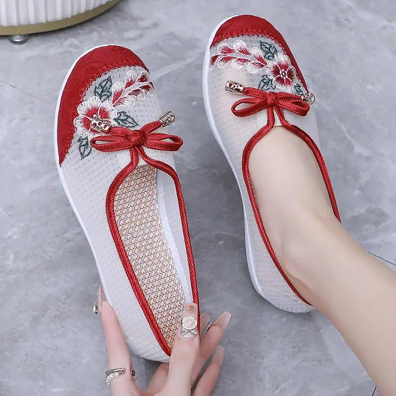 Fashion Summer Embroidery Woman Footwear On Sale Fashion 2025 Original Light Designer Luxury Trends Deals Korean New In Shoes for Women