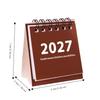 Base Stand 2027 Calendario da Scrivania Mini Calendario da Tavolo Regali Calendario a Foglie Girevoli Ufficio Domestico