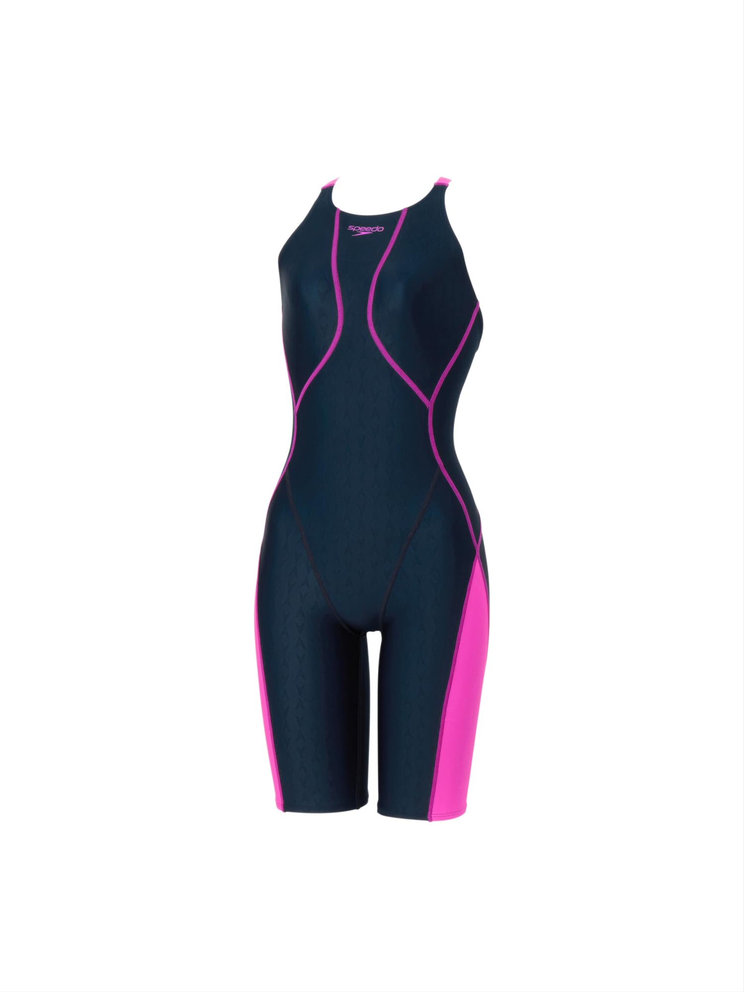 

Speedo Flex Sigma New Junior Открытая спина Короткий купальник 1 Соревновательный Размер 130 Купальник, Темно-синий/Розовый,