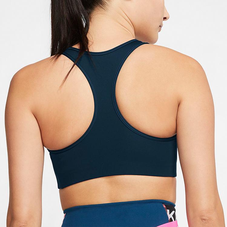 Nike Swoosh Medium Support Solid Sports Bra Women Underwear Deep-Ocean-Blue BV3644-458