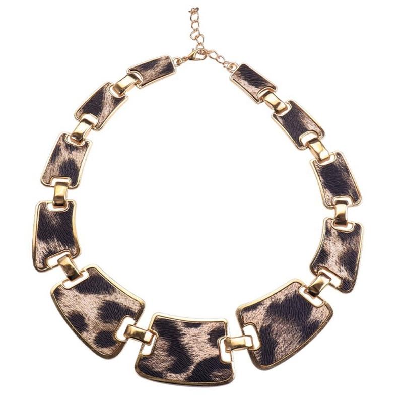 Elegant Women’s Purse Earrings Bracelet Necklace Fashionable Leopard Pattern Accessories Handmade Jewelry Set