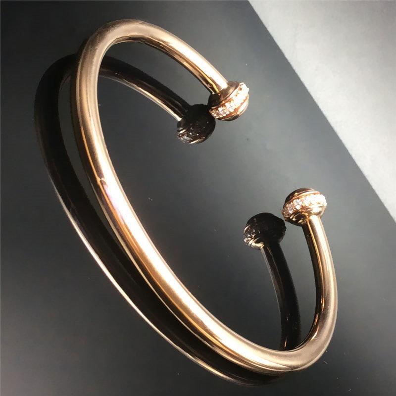 Manzhouli Pure Purple Gold Bracelet Rose Gold Plated Color Gold Glossy Plain Ring Luxury Bracelet
