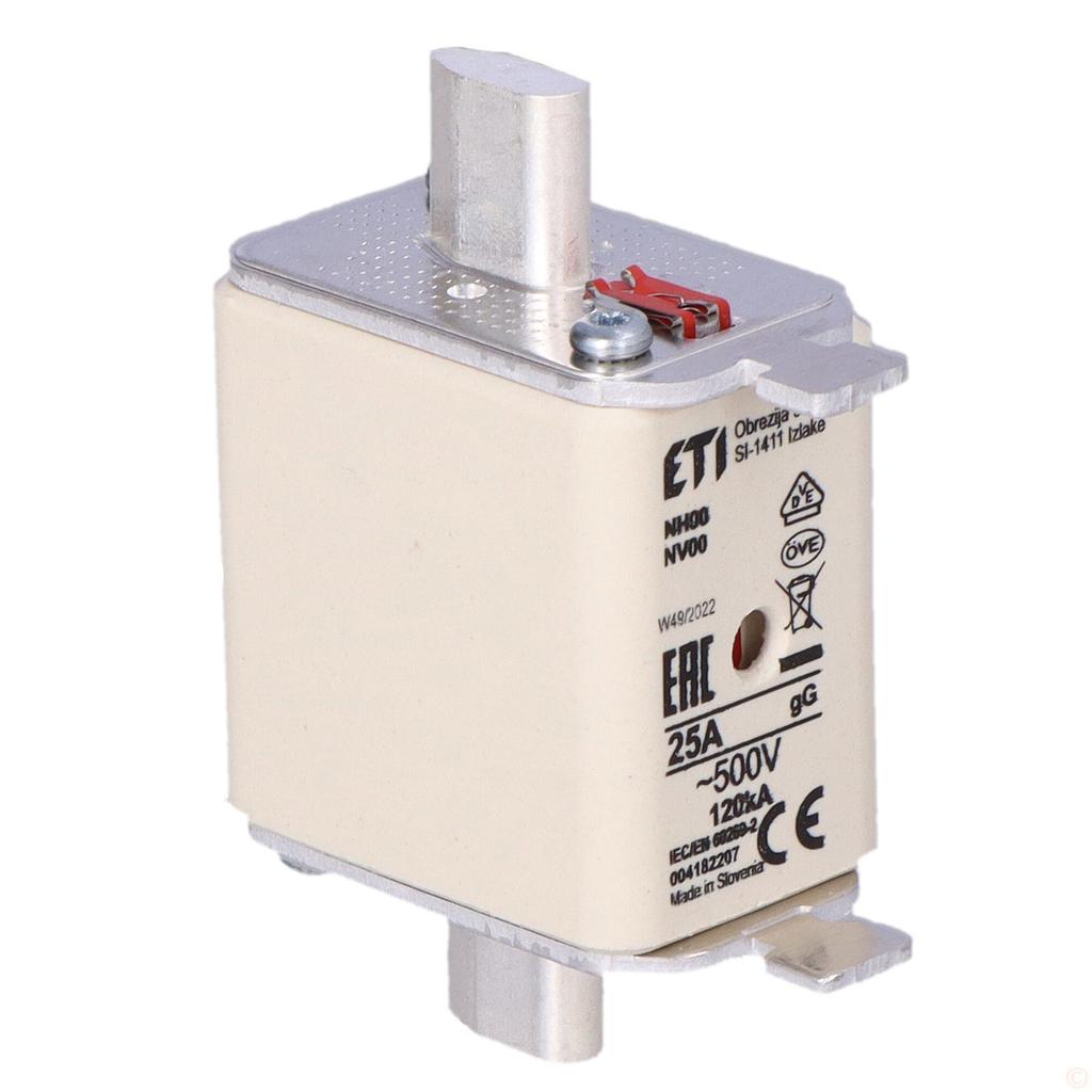 Fuse link - NH00 gG 25A/500V - slow