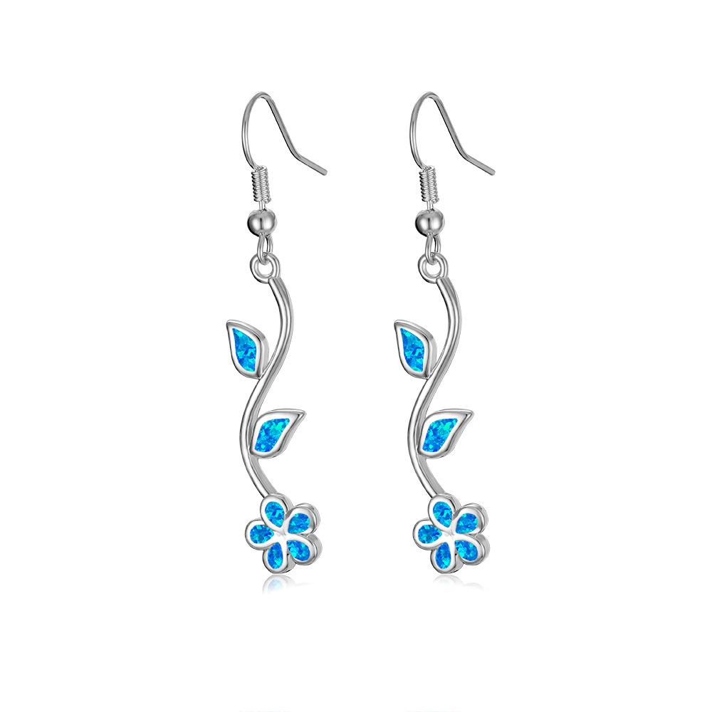 Fashionable Flower Vine Plant Flower Ear Hook Earrings Personalized Small and Fresh Summer