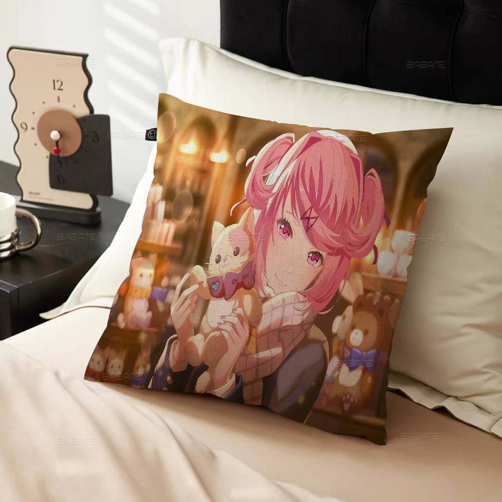 Game Doki D-Doki Literature C-Club Pillow Anime Pillow Sofa Bed Head Pillow Cover Cushion Cover 45X45 Cm Fashion