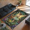 Forest Theme Crystal Velvet Floor Rug Personalized Custom Name Text Warm Carpet Home Decoration