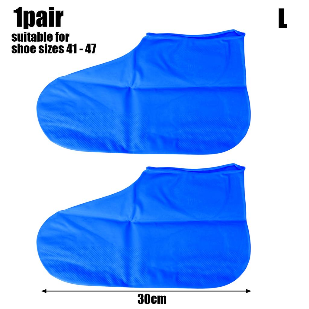 1 Pair Latex Waterproof Shoe Covers Unisex Non-Slip Overshoes Reusable Rain Walking Cycling Shoes Accessories Boot Protectors