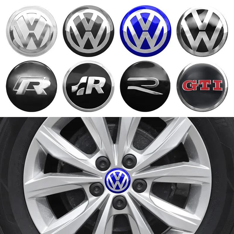 4pcs 56/60/65mm Volkswagen Car Wheel Center Cover Stickers Hub Cap For VW R Golf Touran Octavia Motion GTI Polo Auto AccessoriesNB4