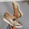 Fashion 2025 New Women Sneakers Pointed Toe Comfortable Shoes Ladies High Heels Shoes Shallow Mouth Clogs Wedge Platform Women Sneakers