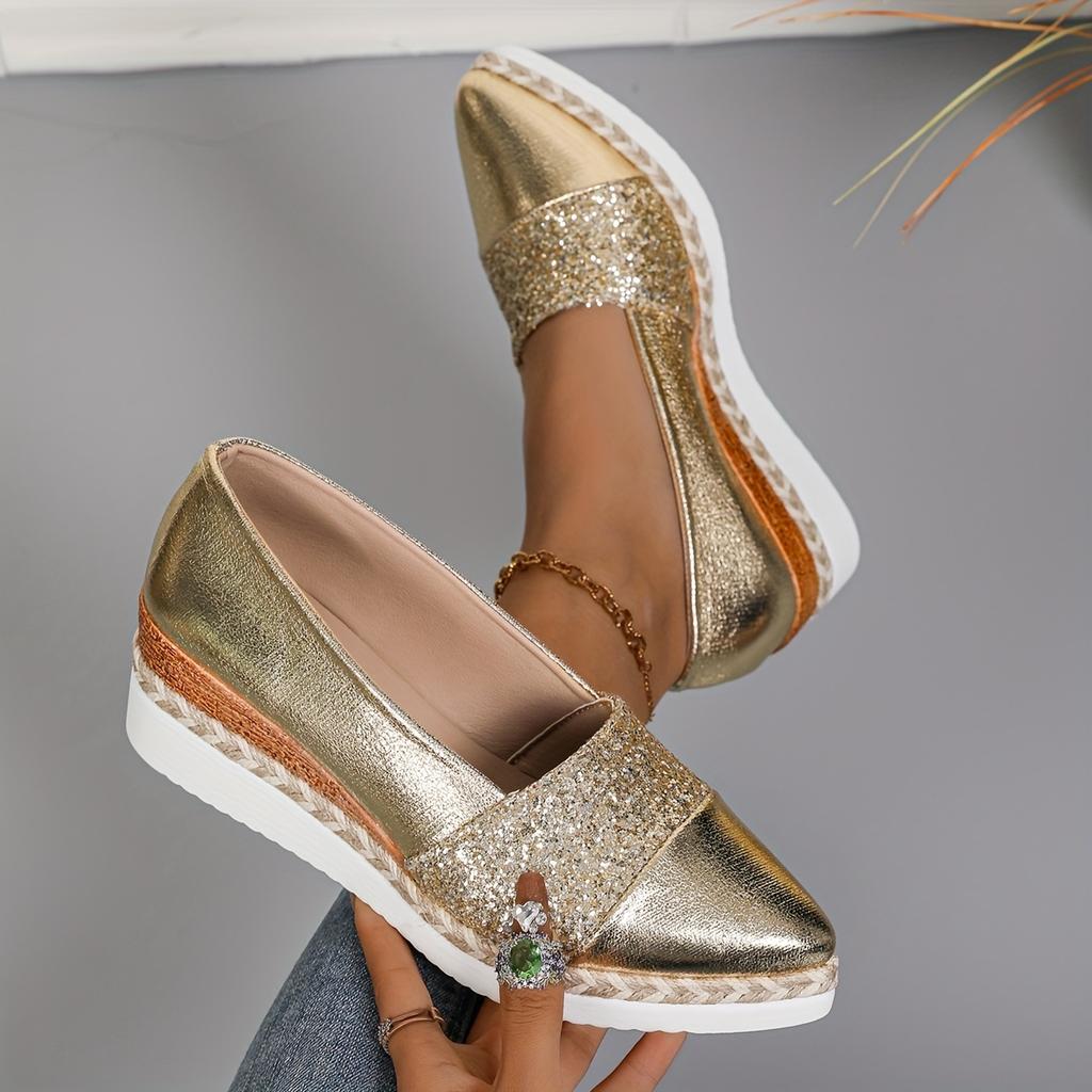 Fashion 2025 New Women Sneakers Pointed Toe Comfortable Shoes Ladies High Heels Shoes Shallow Mouth Clogs Wedge Platform Women Sneakers