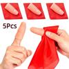 5Pcs Red Silk Magic Prop Fake Finger Finger Magic Trick Prop Fake Thumb Tip  Close Up Magic